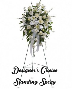 Designer Choice Sympathy Standing Sprays in Merced, CA | TIOGA FLORIST INC. Designer Choice Sympathy Standing Sprays in Merced, CA | TIOGA FLORIST INC.