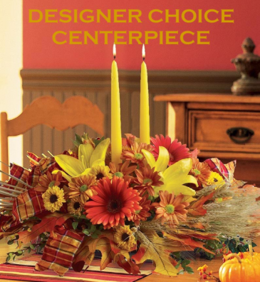 Designer Choice Thanksgiving Centerpiece 1 Candle 2 Candle or 3 Candle in Monument, CO | Enchanted Florist