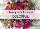 designer choice- vivid colors Vase- bouquet