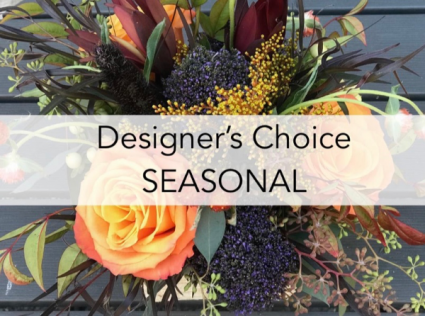 Designer choice- warm colors Vase- bouquet