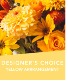 Designer choice Yellow Is a Vibrant arrangement florist designers featuring different shades and varieties of yellow color