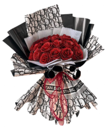 Designer "Dior" Rose Bouquet Wrap  in Laurel, MD | The Blooming Bohemian