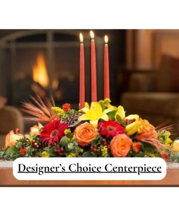 Designers Choice 3 Candle Thanksgiving Centerpiece  in Webster, NY | Floral & Silks Florist