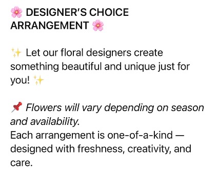 Designer's Choice Arrangement 