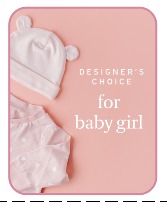 Designer's Choice Baby Girl Flower Arrangement