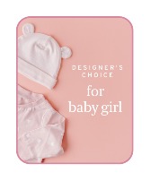 Designer's Choice Baby Girl Flower Arrangement