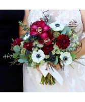 Designers Choice Bridal Bouquet- Navy + Burgundy 