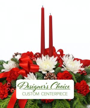 Designer's Choice Candle arrangement  Fresh Flower Arrangement 