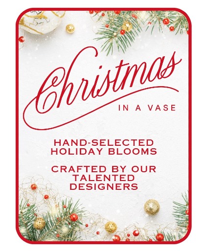 Designer's Choice Christmas in a Vase Flower Arrangement