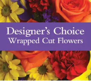 Designers Choice Cut Flowers No Vase Y Hand tied cut flowers small-medium size