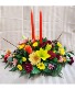 Designers Choice Fall Centerpiece (With Candles) Floral Arangement