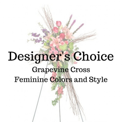 Designer's Choice Feminine Grapevine Cross
