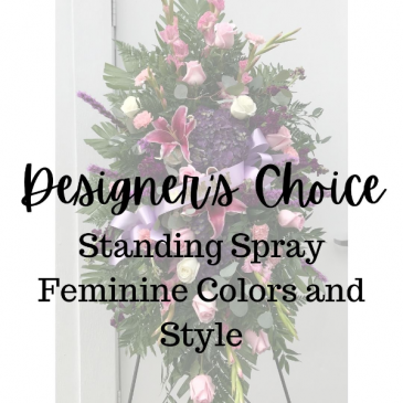Designer's Choice Feminine Standing Spray in Huntington, TX | LIZA'S GARDEN 