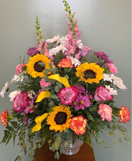 Mixed Seasonal Funeral Bouquet 