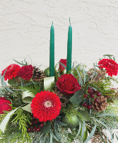 Designer's Choice Green and Red Centrepiece 