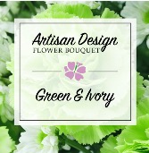 Designers choice greens and creams  Vase 