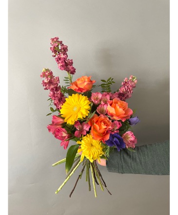 DESIGNER'S CHOICE HAND TIED BOUQUET BRIGHT AND VIBRANT in Calgary, AB | Al Fraches Flowers LTD