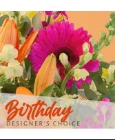 DESIGNER'S CHOICE HAPPY BIRTHDAY! ARRANGEMENT  