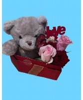 Designers Choice Heart Box Arrangement 