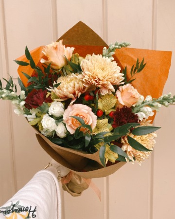Designer's Choice Wrapped Bouquet in Burlington, VT | Kathy + Co Flowers