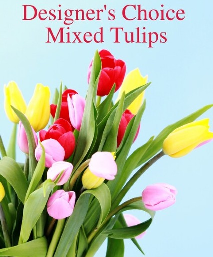 Designer's Choice Mixed Tulips Flower Arrangement