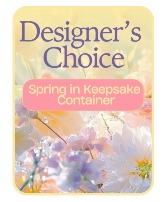 Designer's Choice Spring in Keepsake Vase Flower Arrangement