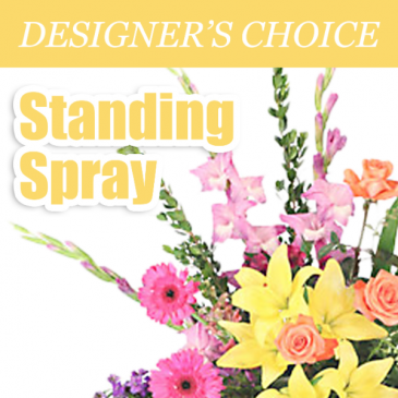 Designer's Choice Standing Spray Easel Arrangement in Mooresville, IN | BUD AND BLOOM FLORIST AND GIFTS