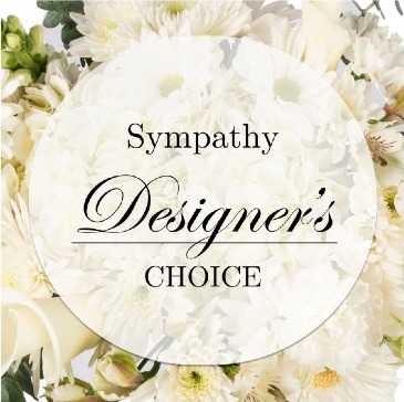 Designer's Choice - All White Sympathy Arrangement  in Jefferson City, MO | RIVER CITY FLORIST & GIFTS