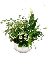 Mixed Planter - White & Green 