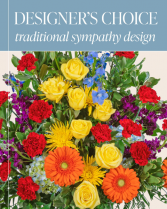 Designer's Choice - Traditional Sympathy Design Flower Arrangementf