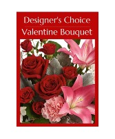 DESIGNER'S CHOICE VALENTINE'S DAY HAND TIED WRAPPED BOUQUET