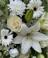 Designers Choice White Florals Arrangement