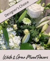 Designer's Choice White & Green Mixed Flowers