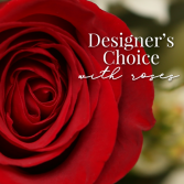 Designer's Choice with Roses Fresh Floral Arrangement