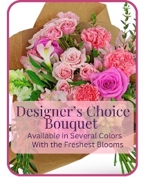 Designer's Choice Wrapped Bouquet Flower Arrangement
