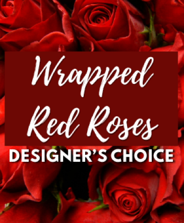 Designer's Choice Wrapped Red Roses  in Paxton, IL | A PICKET FENCE FLORIST