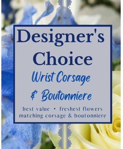 Designer's Choice - Wrist Corsage & Bouton Arrangement