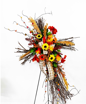 Designers Fall Grapevine Cross Silk Sympathy in West Monroe, LA | ALL OCCASIONS FLOWERS AND GIFTS