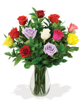 Designers Selection of Mixed Roses Vase