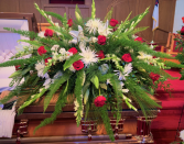 Devoted Husband Casket Flowers