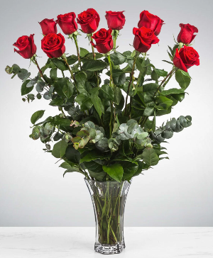 Devotion Rose Bouquet Vase Arrangement