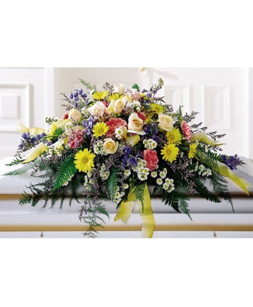Heavenly Scented S31-3167 Casket Spray in Fort Worth, TX | DARLA'S FLORIST