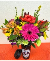 Dia de los Flowers Halloween Bouquet