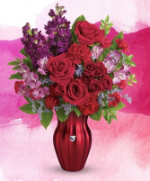 Diamond Hearts Vased Arrangement