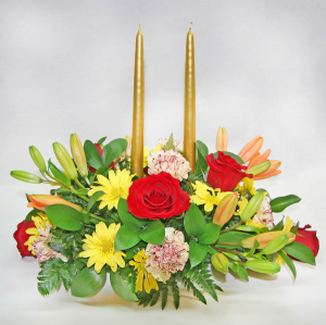 DINNER BY CANDLE LIGHT Centerpiece with Candles in West Palm Beach, FL | FLOWERS TO GO DINNER BY CANDLE LIGHT Centerpiece with Candles in West Palm Beach, FL | FLOWERS TO GO