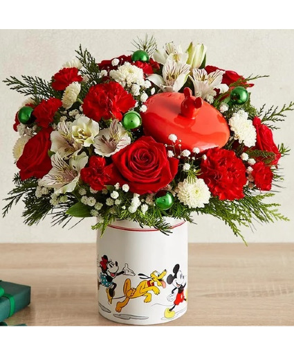 Disney Mickey Mouse & Friends Cookie Jar - Winter Arrangement