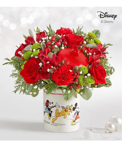 Disney Mickey Mouse & Friends Holiday Cookie Jar HOLIDAY