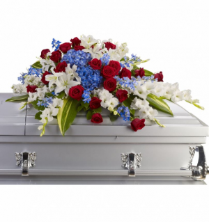 Distinguished Service Casket Spray in Chesapeake, VA | Floral Creations Distinguished Service Casket Spray in Chesapeake, VA | Floral Creations