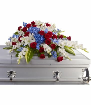 Distinguished Service Casket Spray T240-3A in Hesperia, CA | ACACIA'S COUNTRY FLORIST