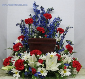 Distinguished Service Tribute Arrangement in Winston Salem, NC | RAE'S NORTH POINT FLORIST INC. Distinguished Service Tribute Arrangement in Winston Salem, NC | RAE'S NORTH POINT FLORIST INC.